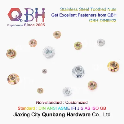 Qbh DIN6923 All-Metal Nuts with Flange with Serrations, Wheel Nut