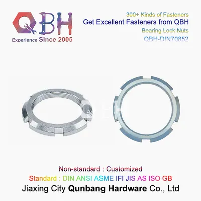 Qbh DIN70852 Slotted Nut Locked with Locking Plate Groove Nuts Round Nuts