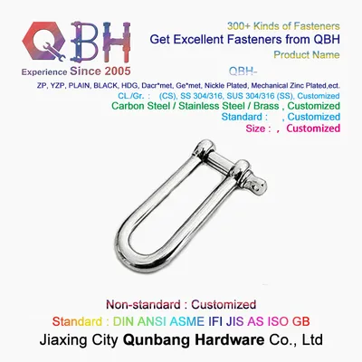 Stainless Steel Lifting Safety Captive Pin Long D Shackle